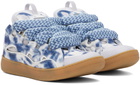 Lanvin SSENSE Exclusive Blue Curb Washed Denim Sneakers