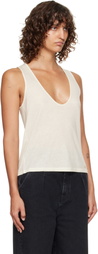 Loulou de Saison Off-White Albia LDS Jersey Tank Top