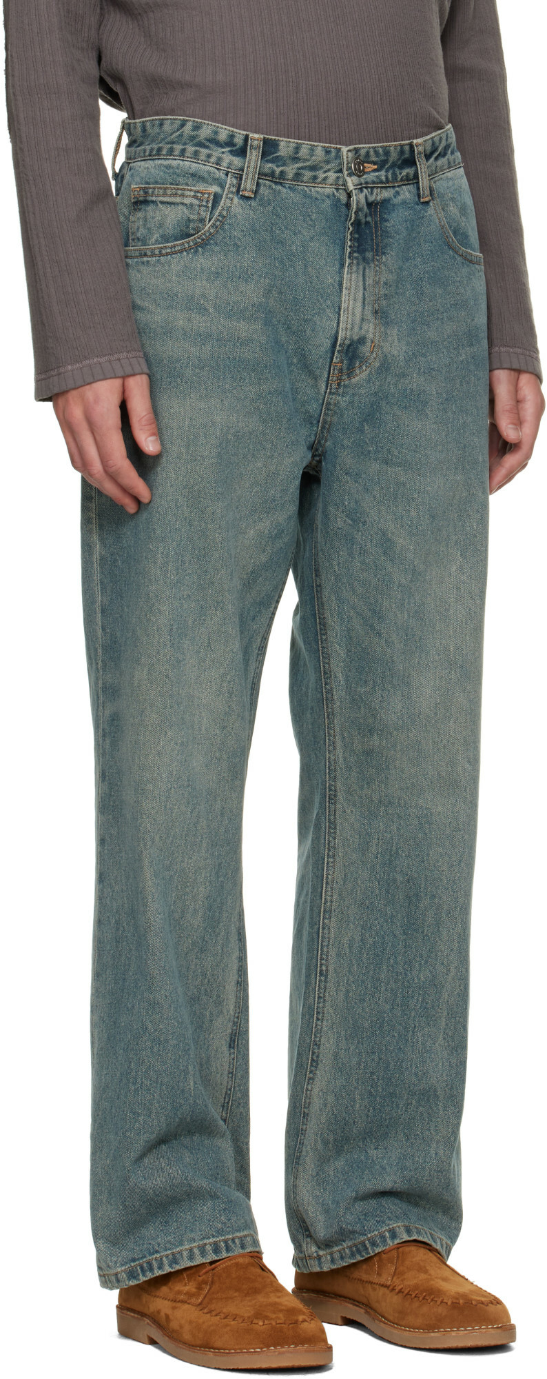 Solid Homme Blue Slim Bootcut Jeans