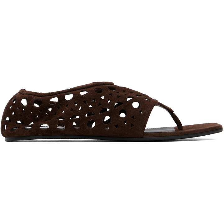Photo: ALAÏA Brown Vienne Thong Sandals