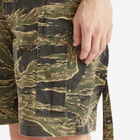 Maharishi Men's Tiger Camo Loose Cargo Shorts in Mint Gold