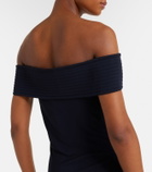 Alaïa Off-shoulder jersey maxi dress
