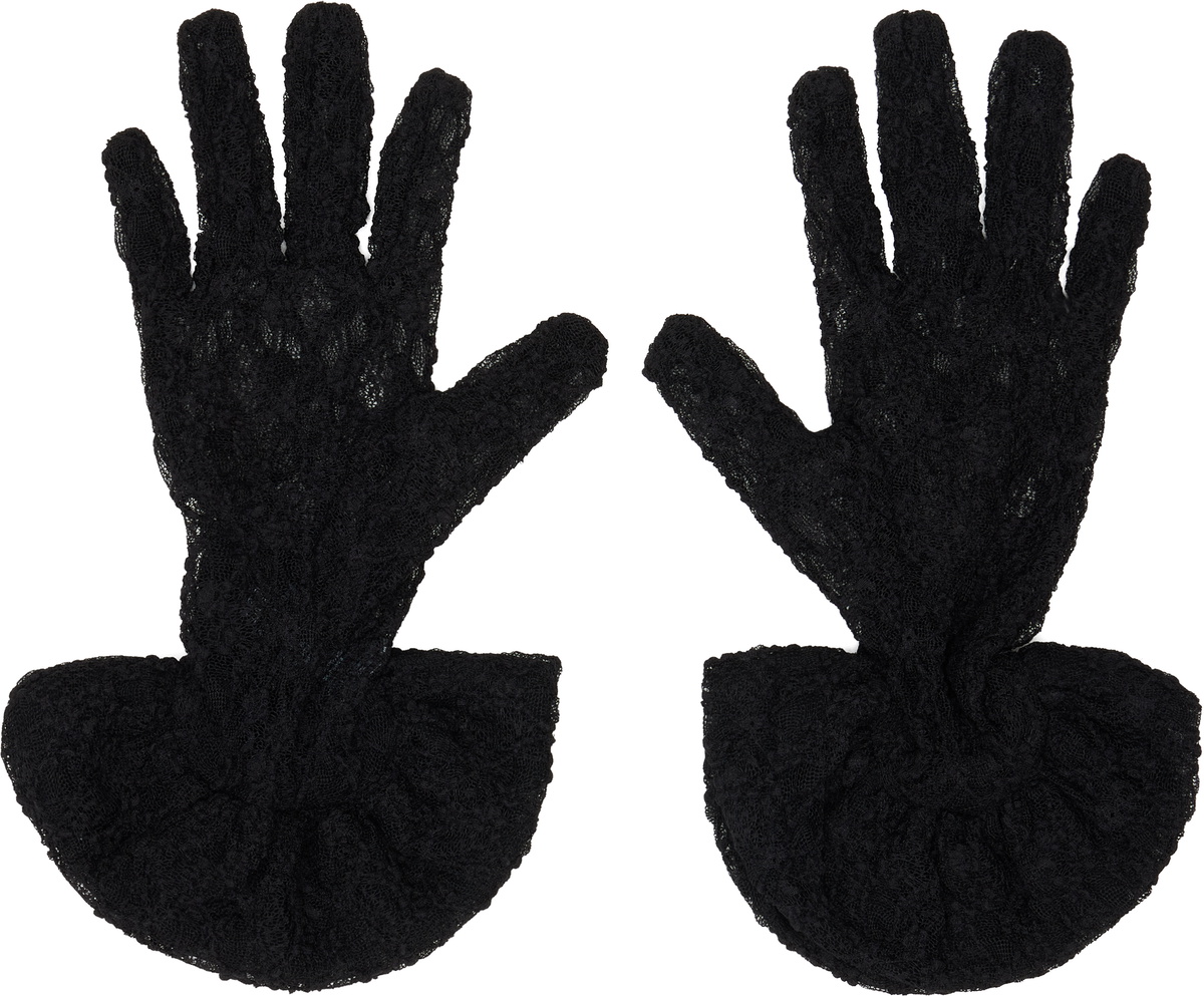 Anna Sui Black Short Gloves