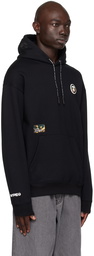 AAPE by A Bathing Ape Black Logo Patch Hoodie