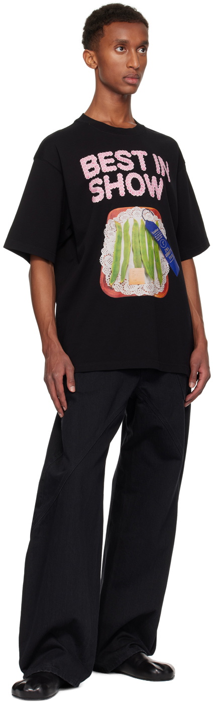 Tシャツ・カットソー J W ANDERSON BLACK SATIN TOP Black Shirt with collar JW Anderson - Vitkac AS