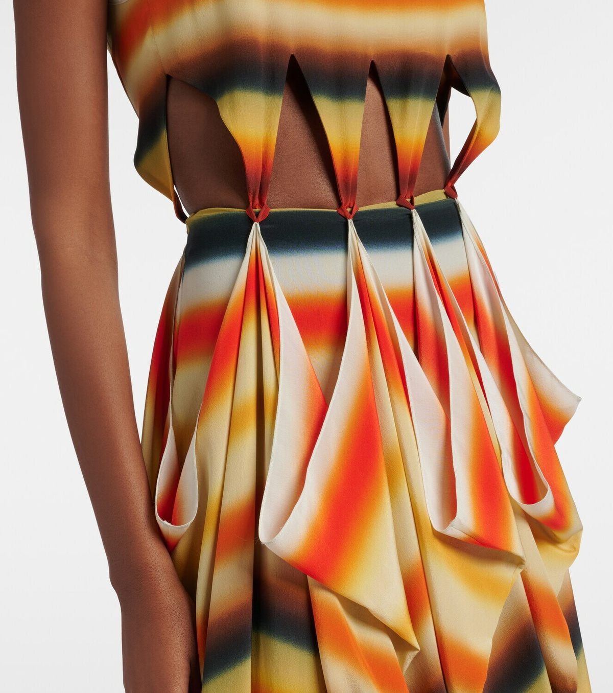 Loewe Paula's Ibiza striped silk maxi dress
