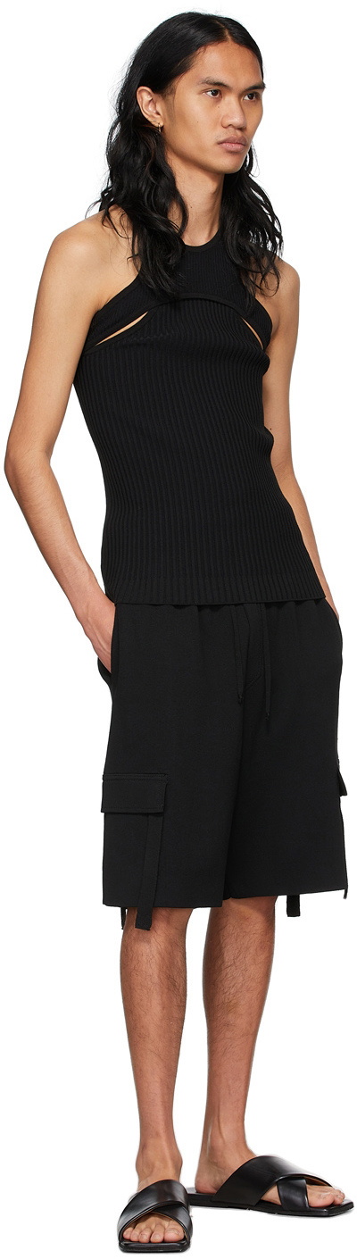 ANDREĀDAMO SSENSE Exclusive Black Viscose Tank Top