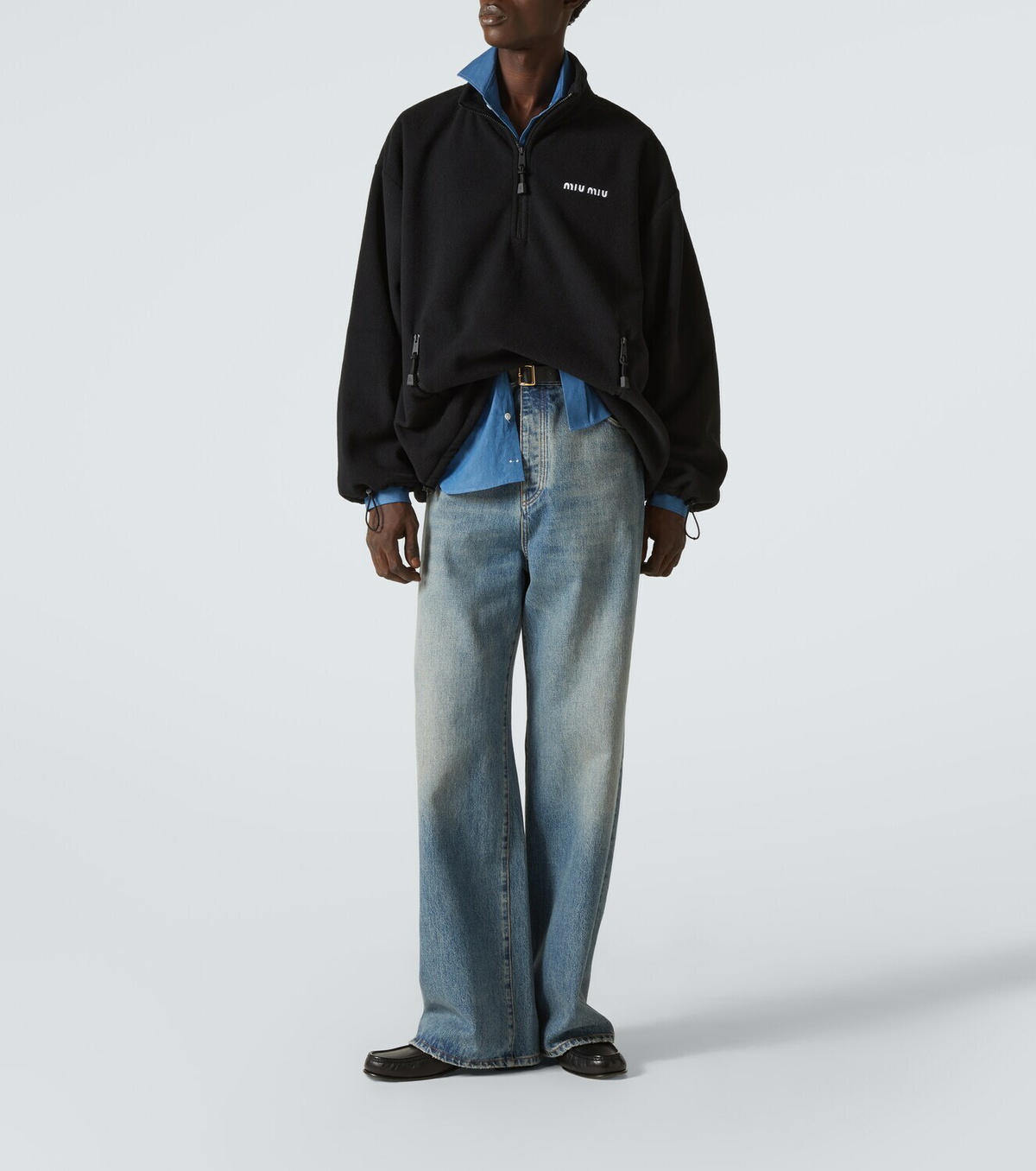 Miu Miu Fleece half-zip sweater