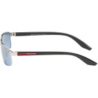 Prada Eyewear Silver Linea Rossa Sunglasses