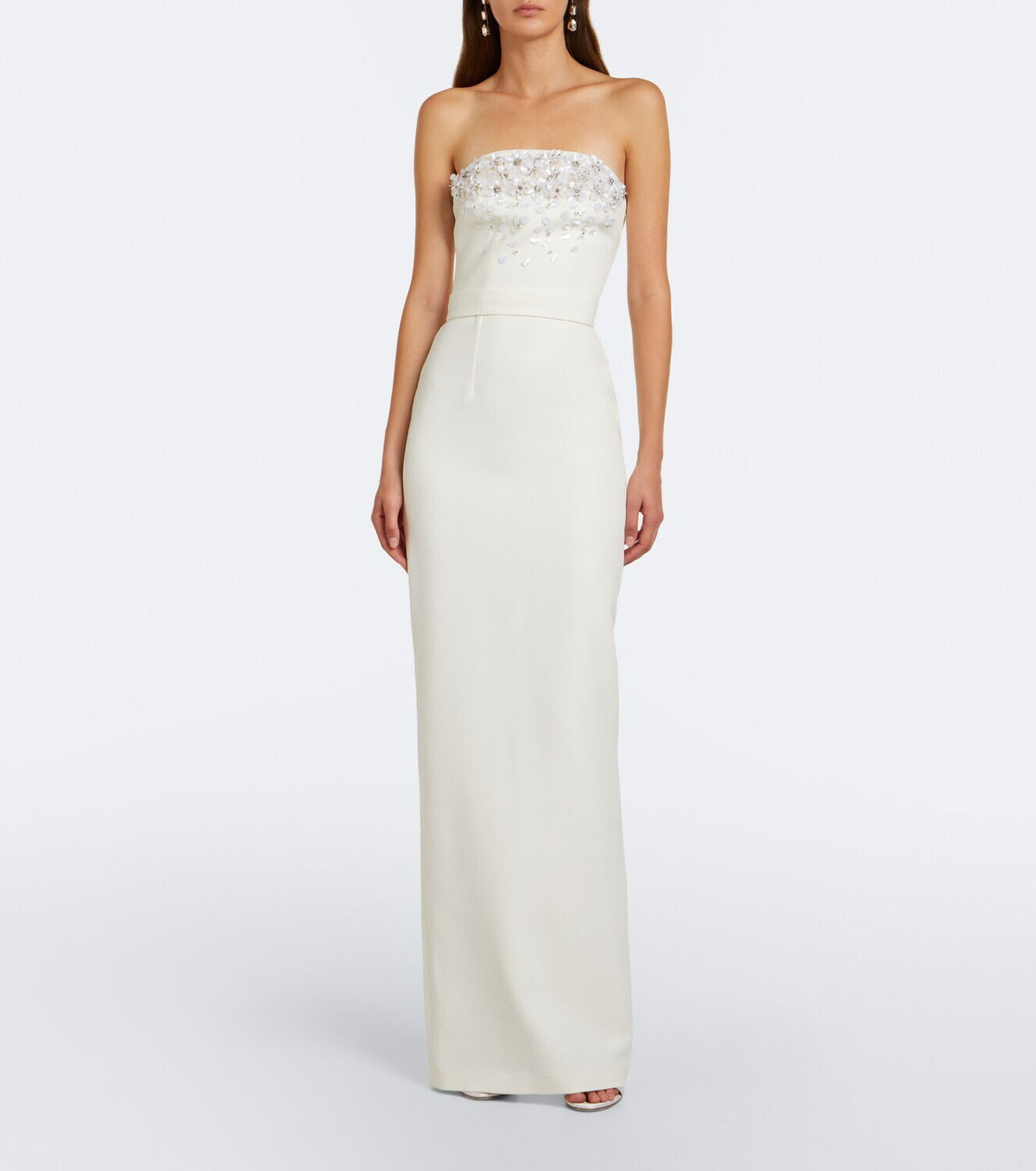 Safiyaa Bridal Azrael floral-appliqué gown