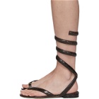 Bottega Veneta Brown Python Spiral Sandals