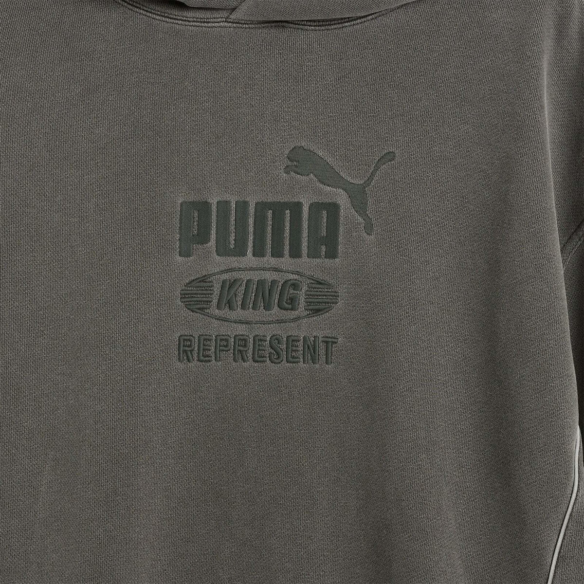 Puma x REPRESENT Graphic Hoodie in Flat Dark Gray