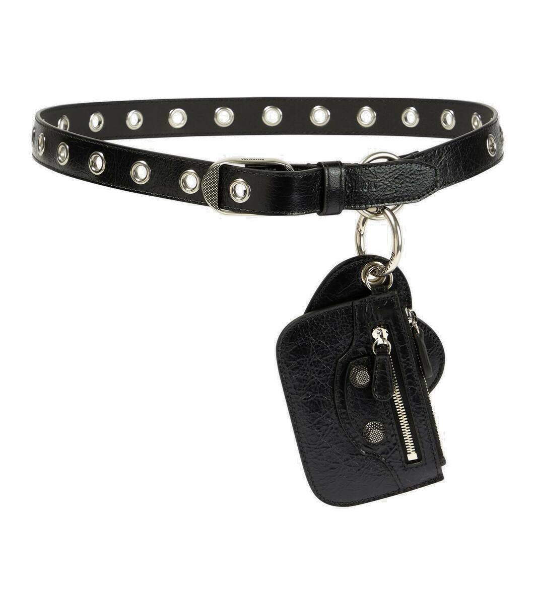 【BALENCIAGA】LE CAGOLE CHARMS BELT チャームベルト Le Cagole Charms leather belt in white - Balenciaga | Mytheresa