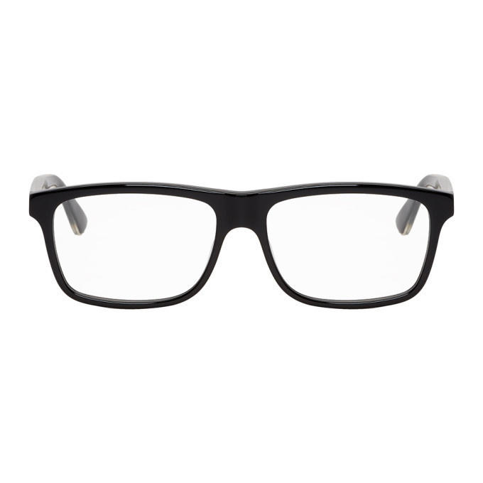 Photo: Gucci Black Rectangular Wire Glasses