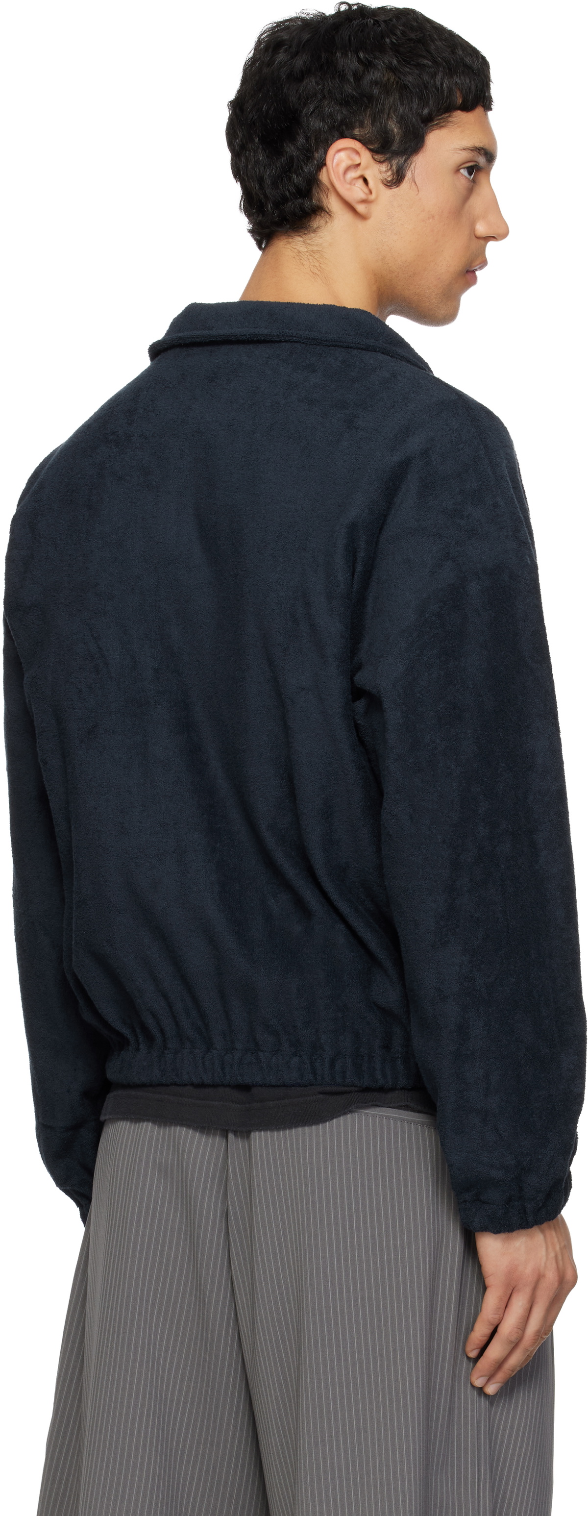 Song for the Mute Navy Zip Funnel Sweatshirt