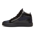 Giuseppe Zanotti Black and Navy May London High-Top Sneakers