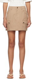 Staud Khaki San Carlos Miniskirt