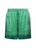 CASABLANCA Drawstring Silk Shorts