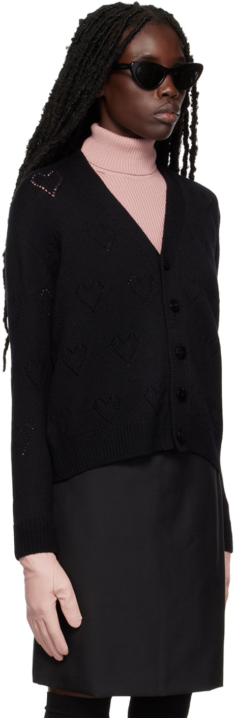 Ernest W. Baker SSENSE Exclusive Black Hearts Cardigan