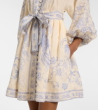 Zimmermann Indra floral linen minidress