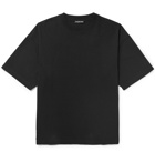 Balenciaga - Oversized Embroidered Cotton-Jersey T-Shirt - Men - Black