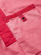 Stone Island - Logo-Appliquéd Rubberised-Cotton Hooded Half-Zip Anorak - Pink