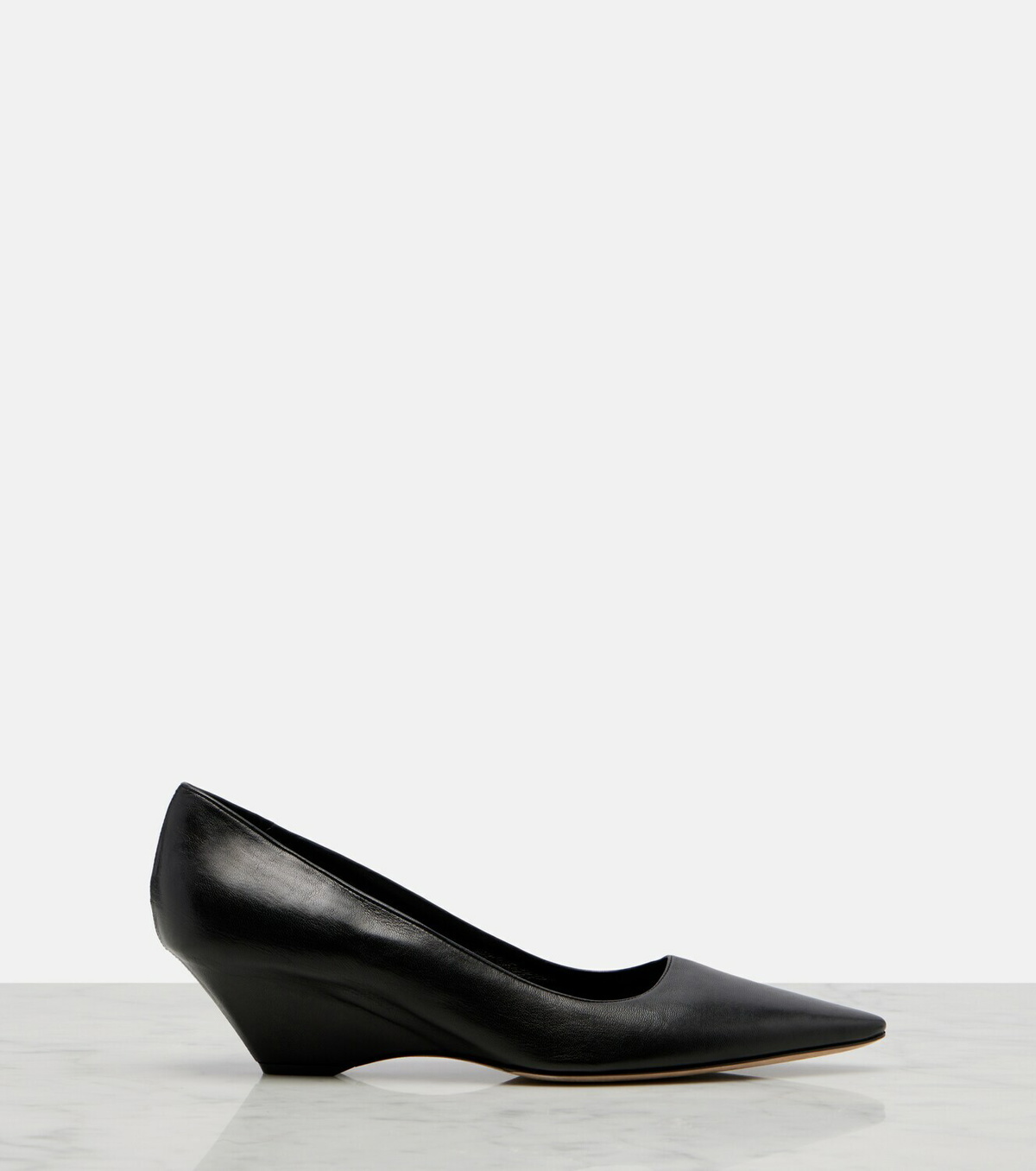 The Row Liisa leather wedges