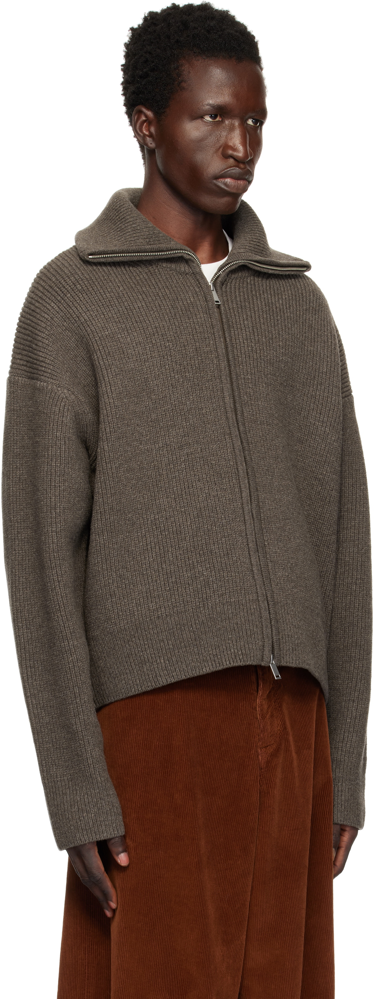 【関税込み】Studio Nicholson ブラウン Sandos ニット セーター Studio Nicholson Brown Sandos Knit Sweater Studio Nicholson