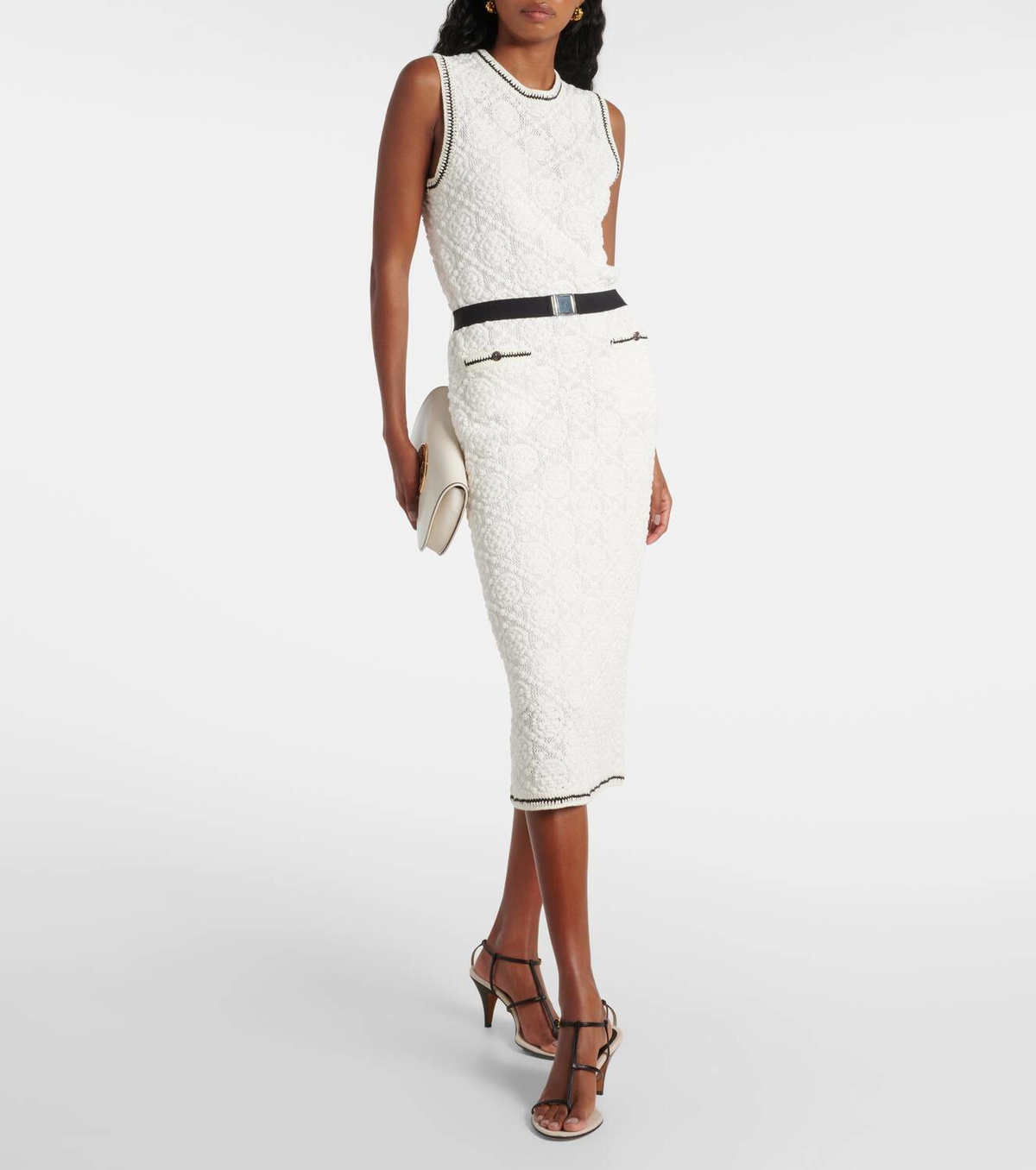 TORY BURCH ワンピース 服 Belted cotton midi dress957719 Tory Burch Belted cotton midi dress Tory Burch