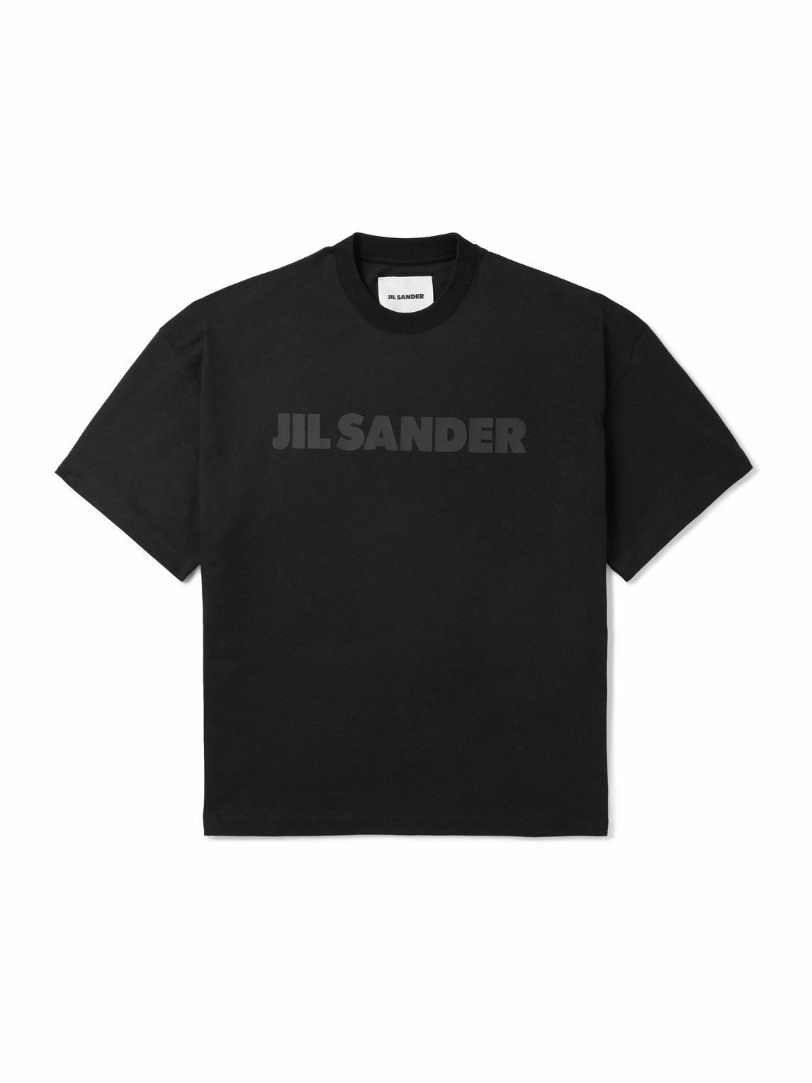 Jil Sander - Logo-Print Cotton-Jersey T-Shirt - Black