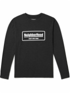 Neighborhood - Logo-Print Sulfur-Dyed Cotton-Jersey T-Shirt - Black