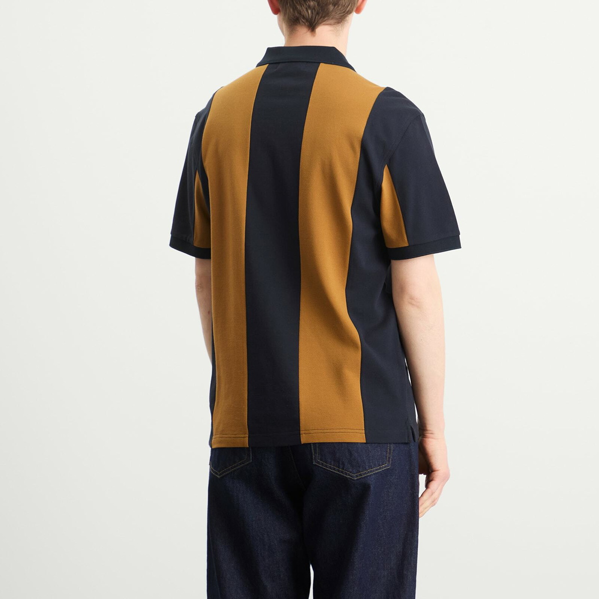 Fred Perry Men's Meyba Cut And Sew Polo Shirt in Navy