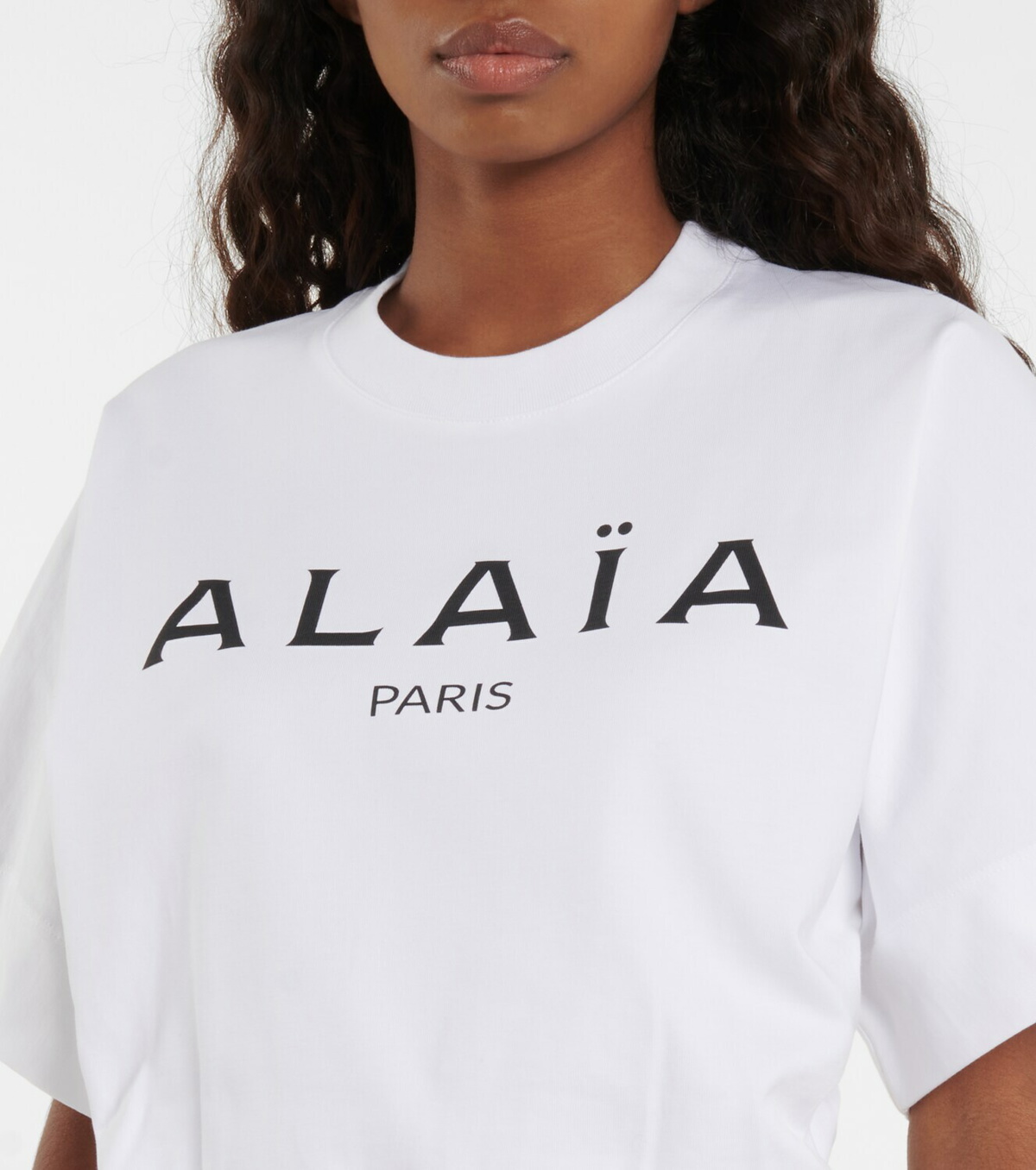 Alaïa Logo cotton jersey bodysuit ALAÏA