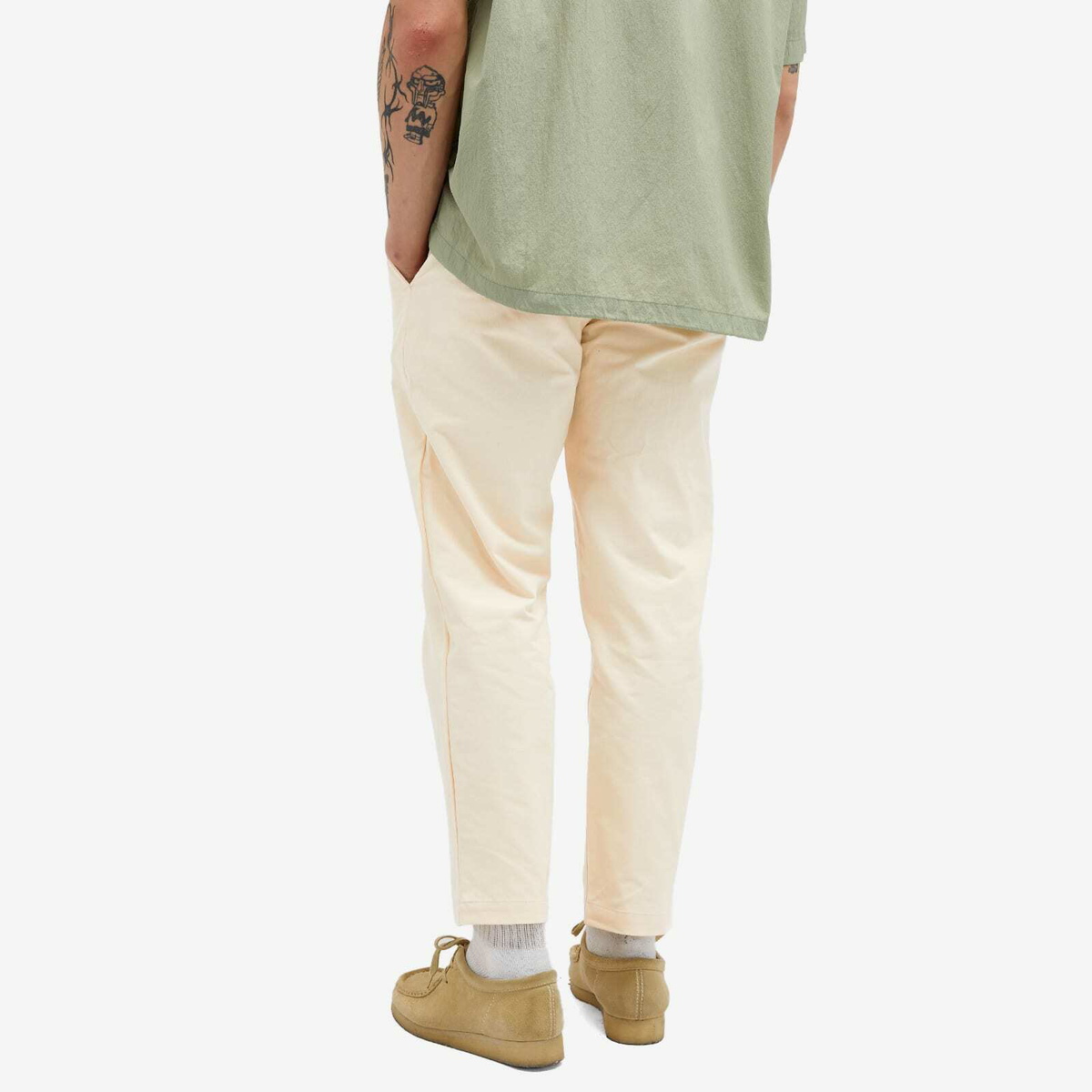 FrizmWORKS Men's OG Haworth One Tuck Trousers in Cream