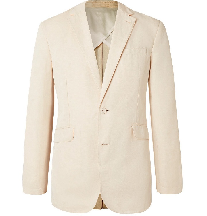 Photo: Orlebar Brown - 007 Bond Slim-Fit Unstructured Cotton and Linen-Blend Suit Jacket - Brown