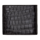 Saint Laurent Black Croc-Embossed Tiny Monogramme East/West Wallet