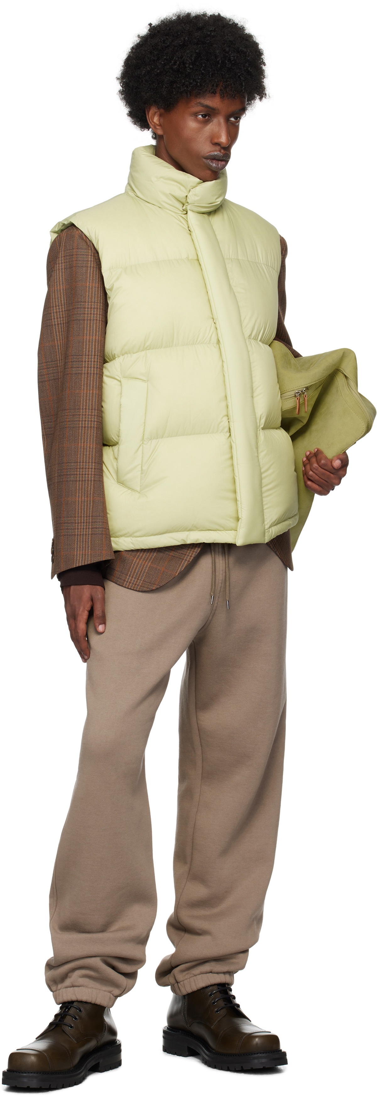 雀荘AURALEE DOWN VEST AURALEE: Black Super Light Nylon Ripstop Down Vest | SSENSE