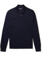 Ermenegildo Zegna - Slim-Fit Wool Half-Zip Sweater - Blue