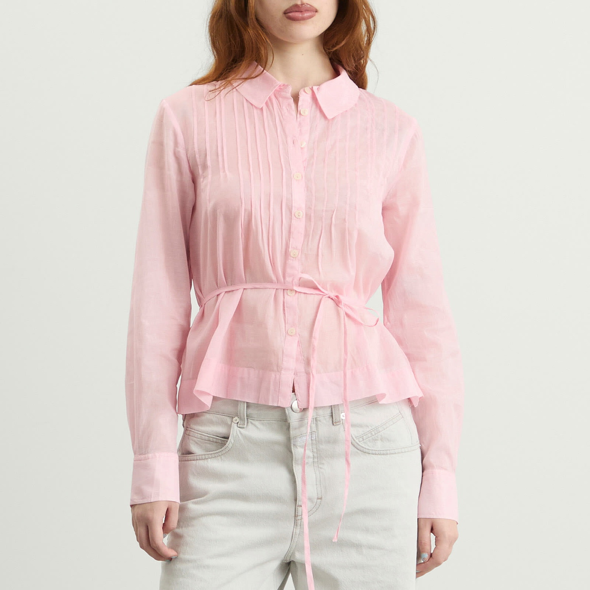 Damson Madder Women's L/S Wendy Sheer Blouse Presented By END. in Pink