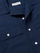 Odyssee - Galen Camp-Collar Cotton-Poplin Shirt - Blue