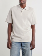 LOEWE - Anagram-Embroidered Cotton-Piqué Polo Shirt - Gray