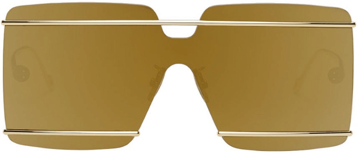 Photo: Loewe Brown & Gold Mirror Sunglasses