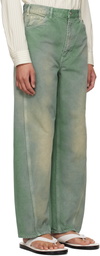 AURALEE Green Organic Cotton Duck Trousers