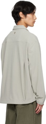 LE17SEPTEMBRE Gray Waffle Half-Zip Polo