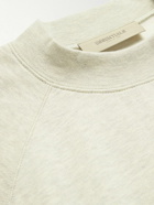 FEAR OF GOD ESSENTIALS - Logo-Flocked Cotton-Blend Jersey Sweatshirt - Gray