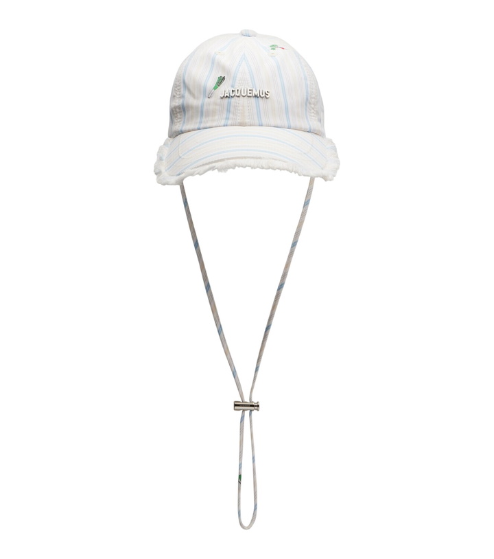 Photo: Jacquemus Artichaut striped cotton canvas baseball cap