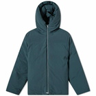 Jil Sander Men's Recycled Down Hooded Jacket in Petrol