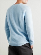 Allude - Ribbed Stretch-Cashmere Sweater - Blue