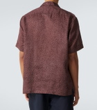 Brioni Printed linen bowling shirt