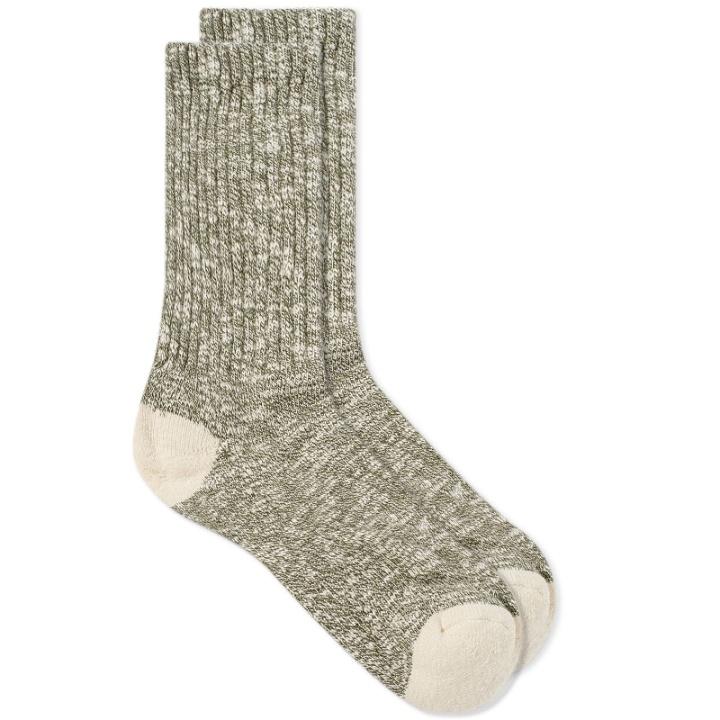 Photo: Kestin Men's Elgin Socks in Olive Marl/Ecru